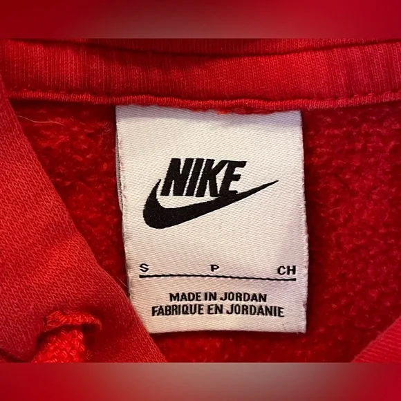 Men’s Nike Sportswear Club Fleece Red Pullover Hoodie Small - Picture 7 of 7